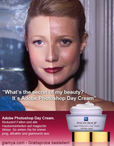 Gwyneth Paltrow photoshopped skin